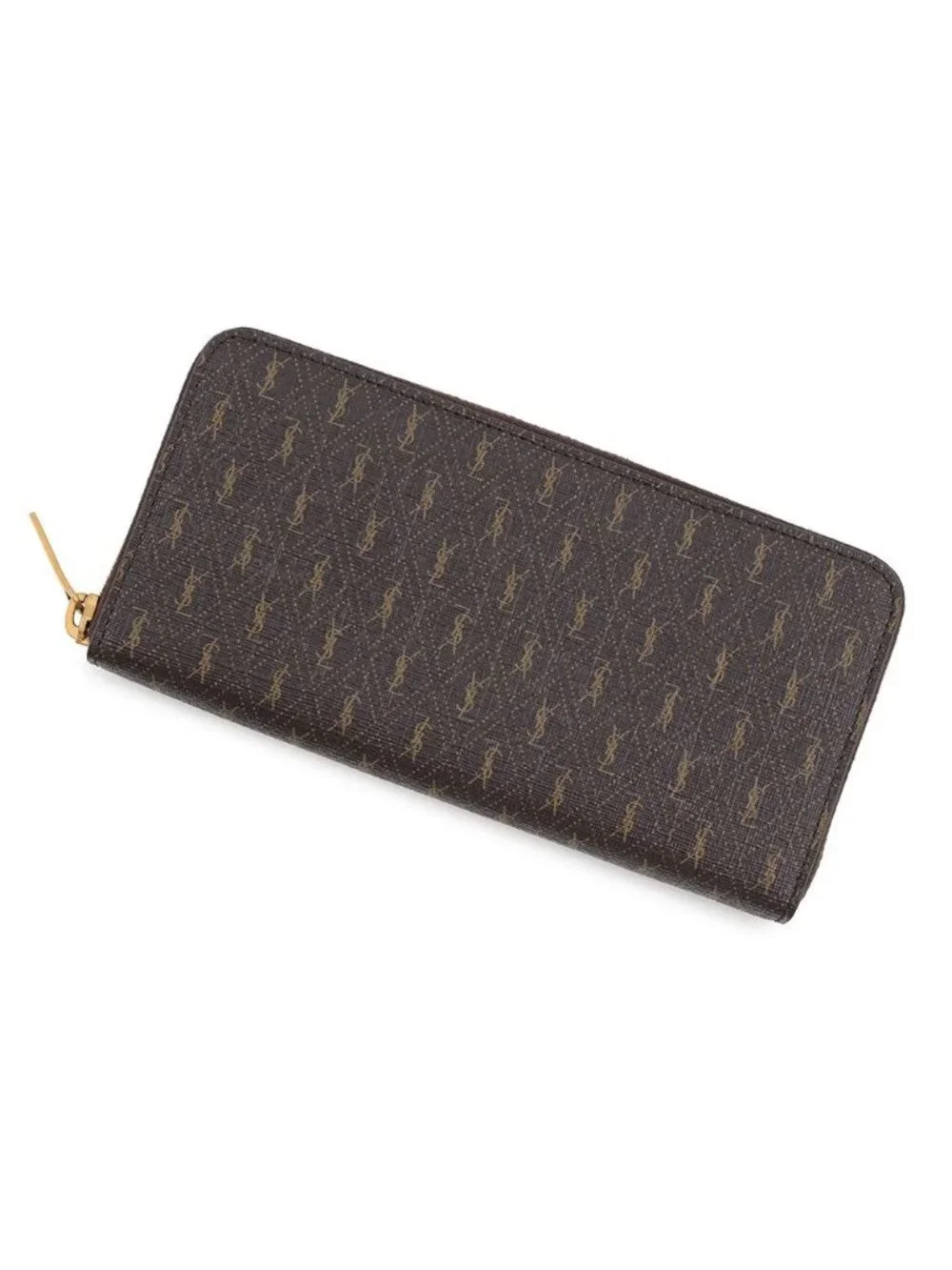 Saint Laurent Paris Wallet le Monogram Zip Around Leather
